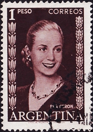 Аргентина 1952 год . Ева Перон , 1 p .